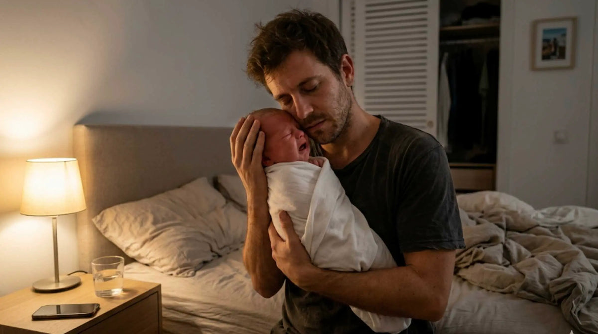 No soporto el llanto de mi bebé y me siento culpable: por qué no eres mal padre