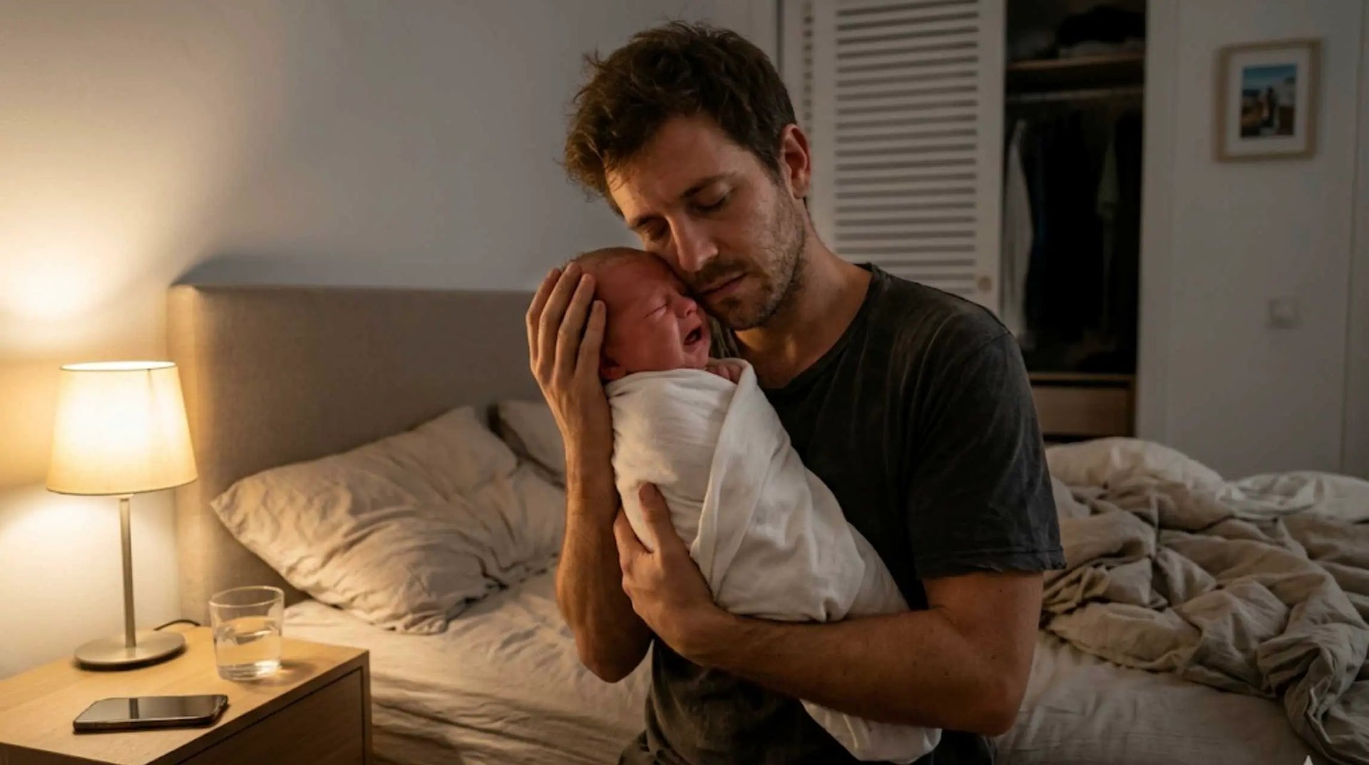 No soporto el llanto de mi bebé y me siento culpable: por qué no eres mal padre