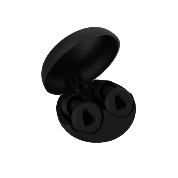 Tapones para dormir de color negro fabricado en silicona médica suave