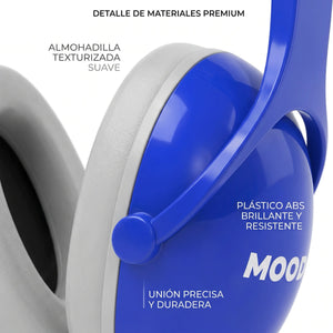 detalle de la almohadilla suave de los cascos antiruido infantiles mood earplugs