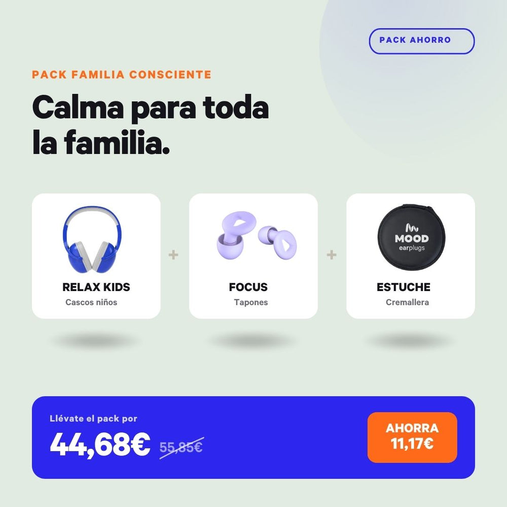 pack de protección auditiva para toda la familia