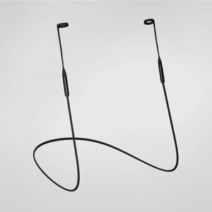cordón de color negro para colgar tapones para los oídos