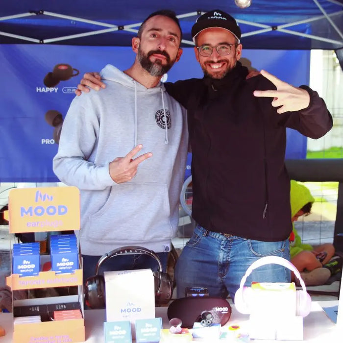 Fak Scratch y Guillermo, fundadores de Mood Earplugs