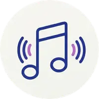 Icono de nota musical que representa la protección auditiva para conciertos y festivales en España sin perder calidad de sonido.