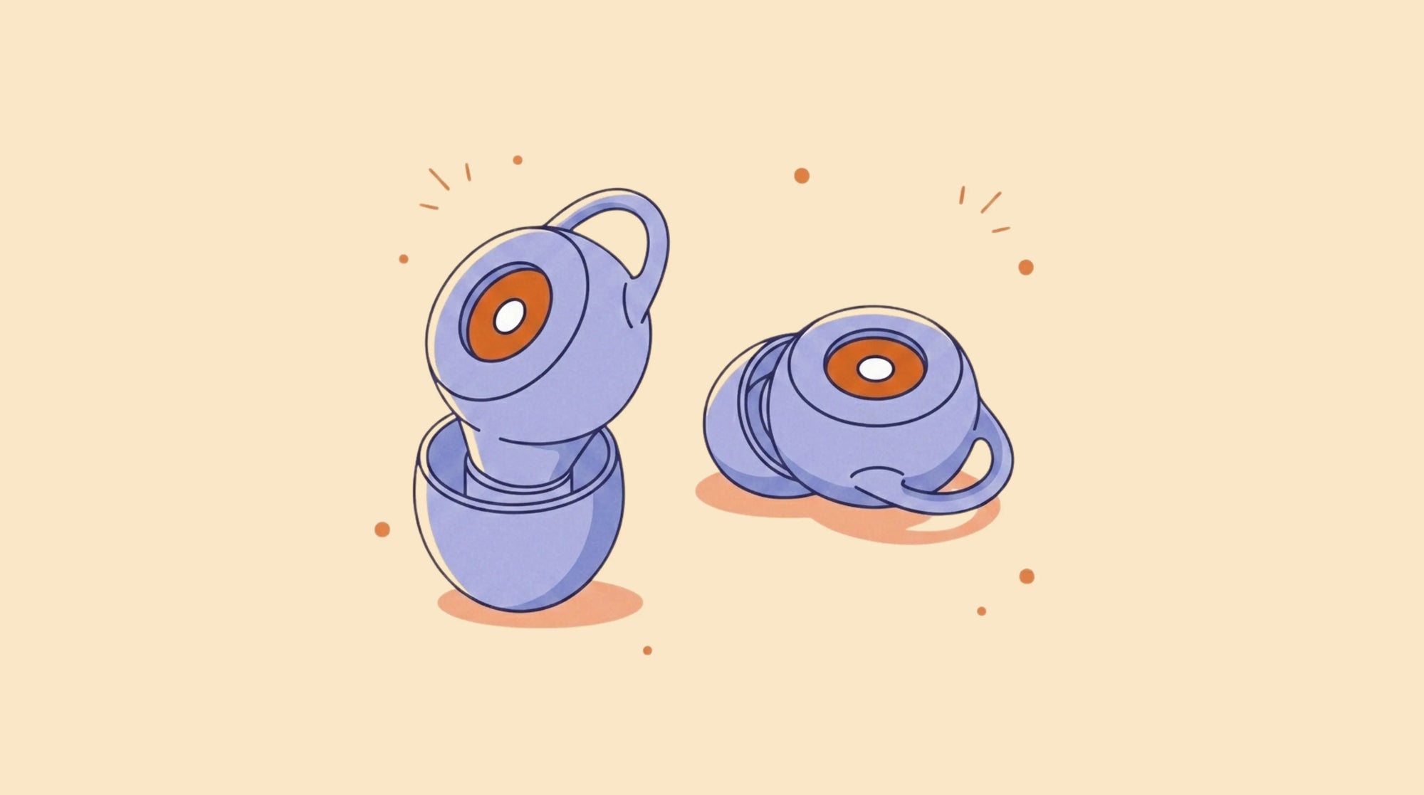 ilustración de los tapones para conciertos de mood earplugs modelo mood happy
