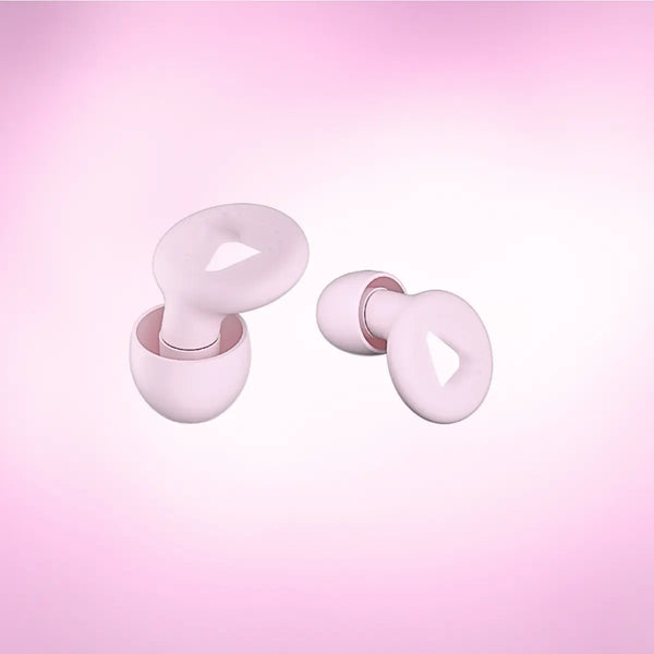 tapones para dormir mood focus de la marca mood earplugs de color rosa pálido